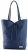 GEANȚĂ DIN PIELE shopper bag Vittoria Gotti denim V299F